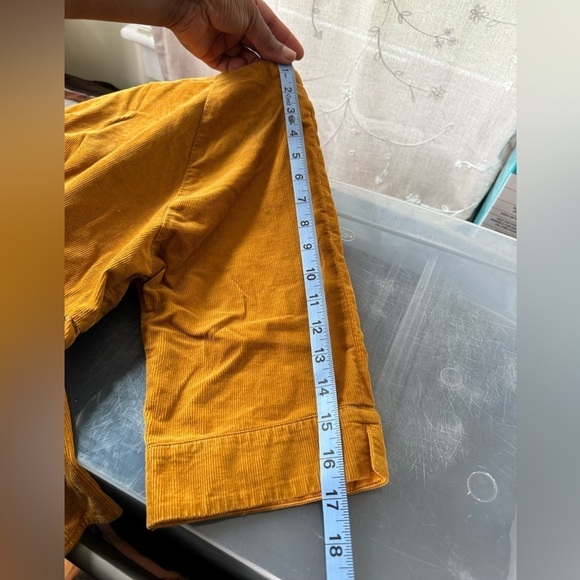 Anthropologie Maeve Maria Babydoll Corduroy Top mustard size S - Picture 9 of 13